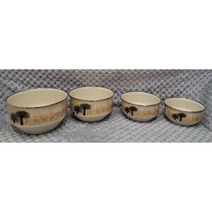 4 Pc Nesting Bowls Tabletops Unlimited Steel Mixing Bowls VTG Vitroceramic Gas
